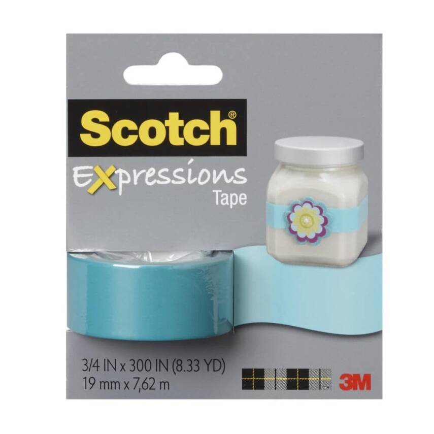 3M Scotch C214-Blu Colored Tape Blue 19mm x 7.62m - 1