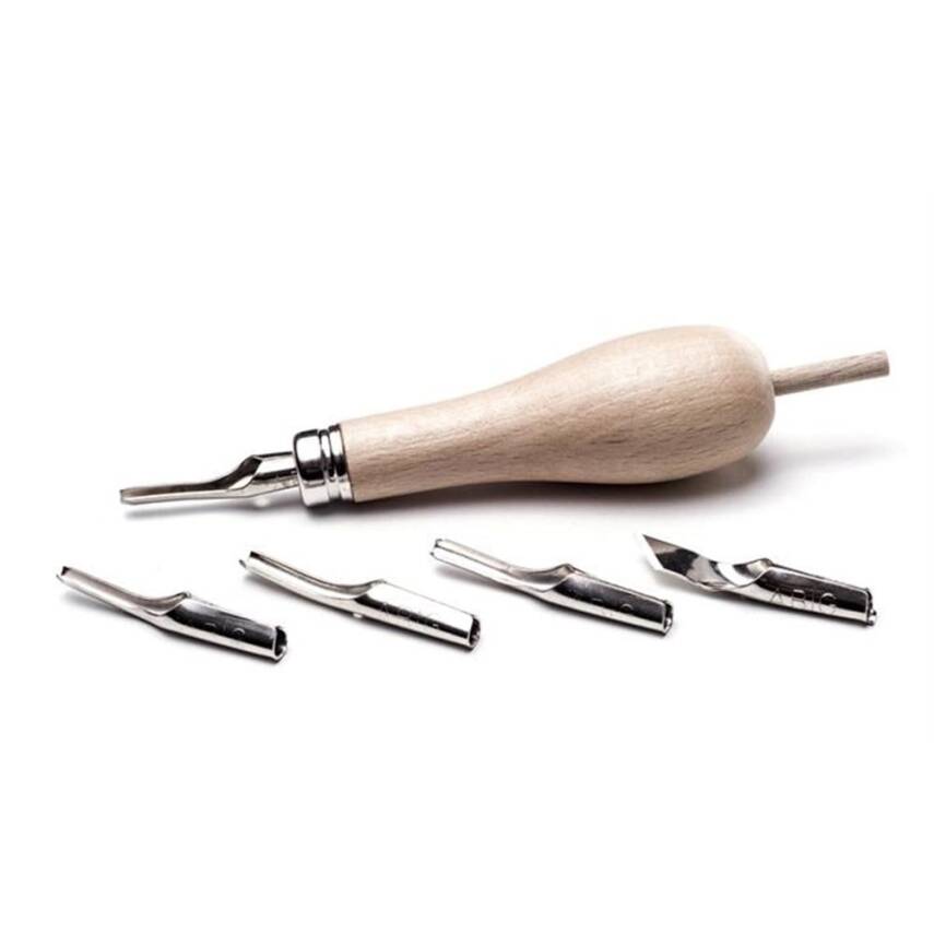 Abig Linoleum Cutting and Carving Set of 5 - 1