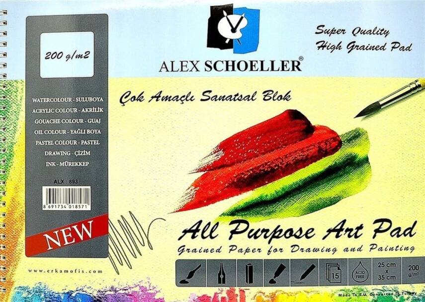 Alex Resim Defteri 25*35 Spr. 200 Gr. 15 Yaprak - 1
