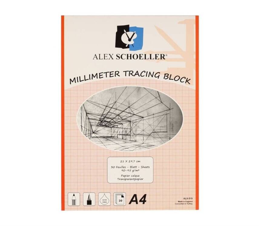 Alex Schoeller Alx-519 Tracing Paper A4 Red 30 Pieces - 1