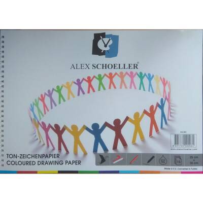 Alex Schoeller Colored Cardboard Block 25x35 15 Sheets - 2