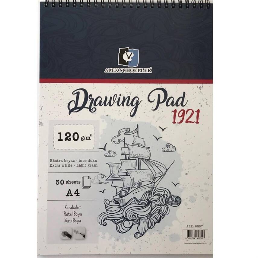 Alex Schoeller Drawing Pad Sketchbook 120 gr A4 30 Sheets - 1