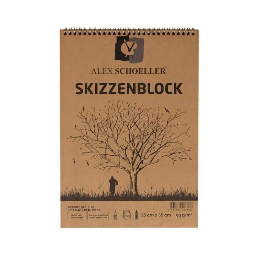 Alex Schoeller Kraft Drawing Book 25X35 cm 30 Sheets - 1