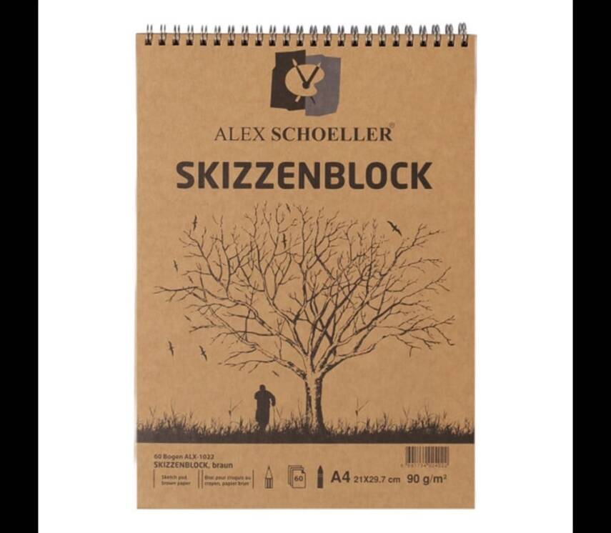 Alex Schoeller Kraft Drawing Book 35X50 cm 15 Sheets - 1
