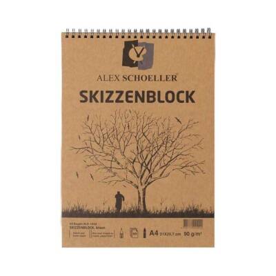 Alex Schoeller Kraft Drawing Notebook A4 60 Sheets Top Spr