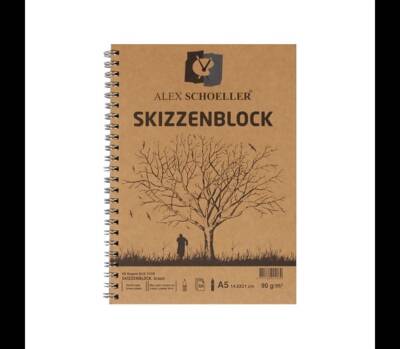 Alex Schoeller Kraft Drawing Notebook A5 60 Sheets Top Spr. - 1