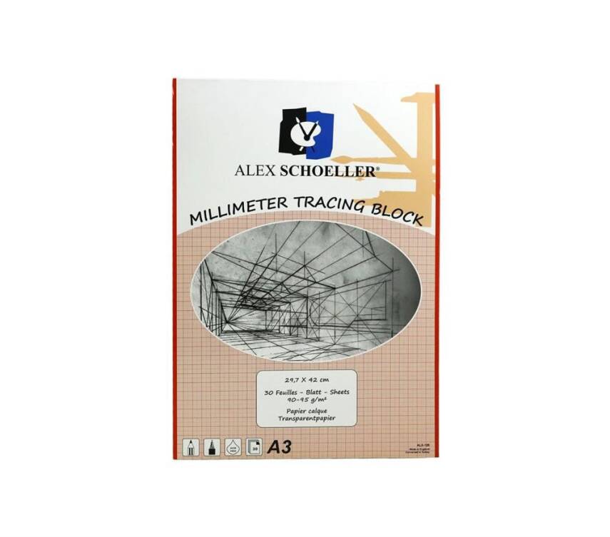 Alex Schoeller Milimetrik Aydinger Defteri A3 30 Yaprak Kırmızı - 1
