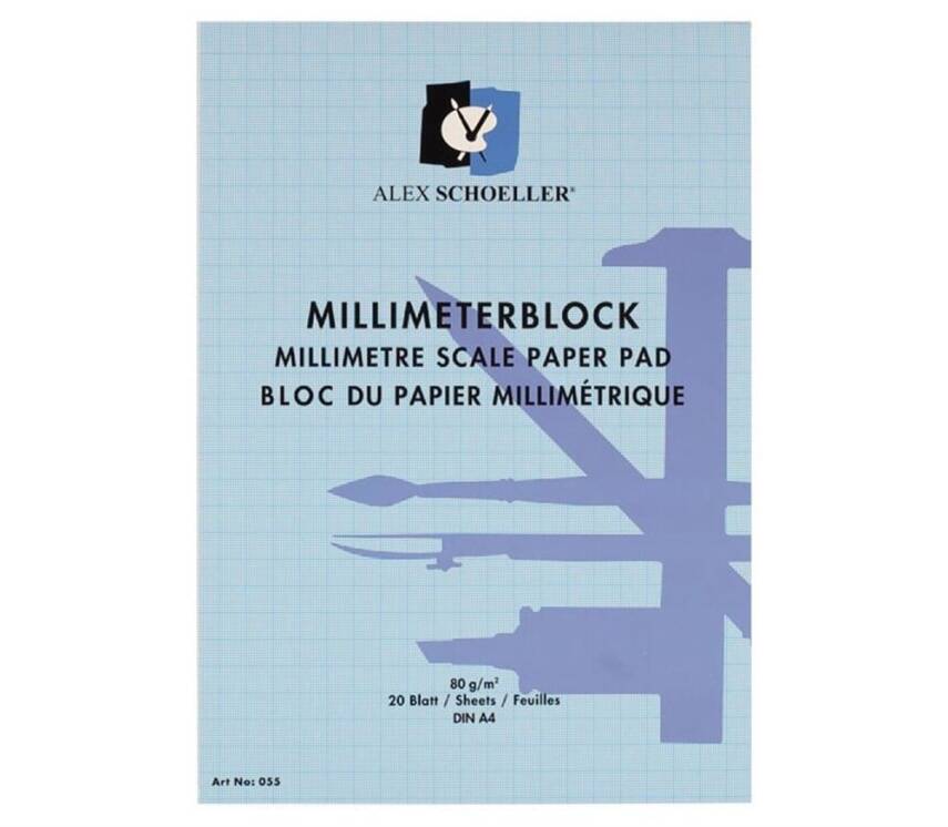 Alex Schoeller Milimetrik Blok Mavi A4 - 1
