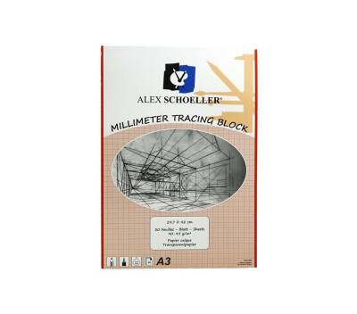 Alex Schoeller Millimetric Aydinger Notebook A3 30 Sheets Red