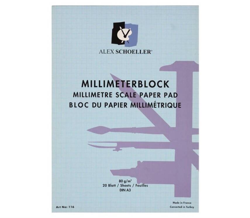 Alex Schoeller Millimetric Block Blue A3 - 1