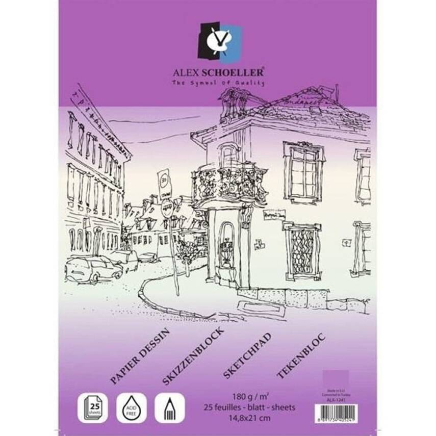 Alex Schoeller Sketch Block Adhesive A5 180g 25 Pages - 2