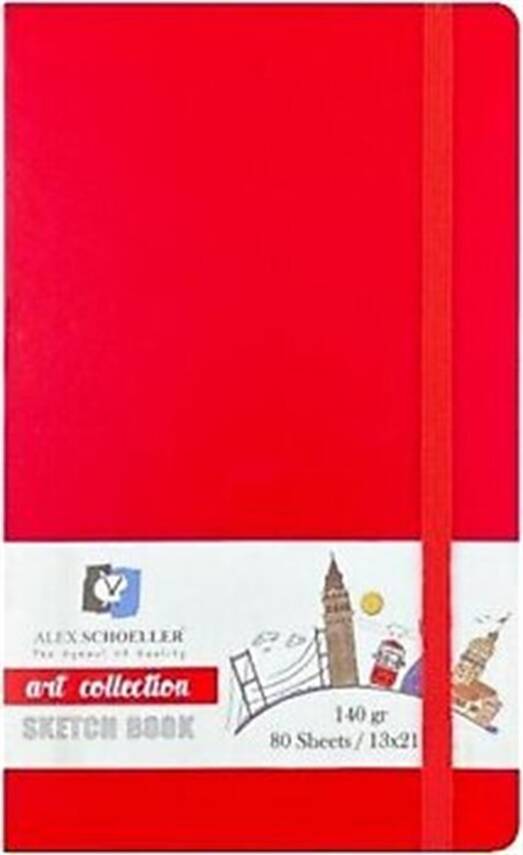 Alex Schoeller Sketch Book Art Collection Red 13x21 140 gr 80 Pages - 1