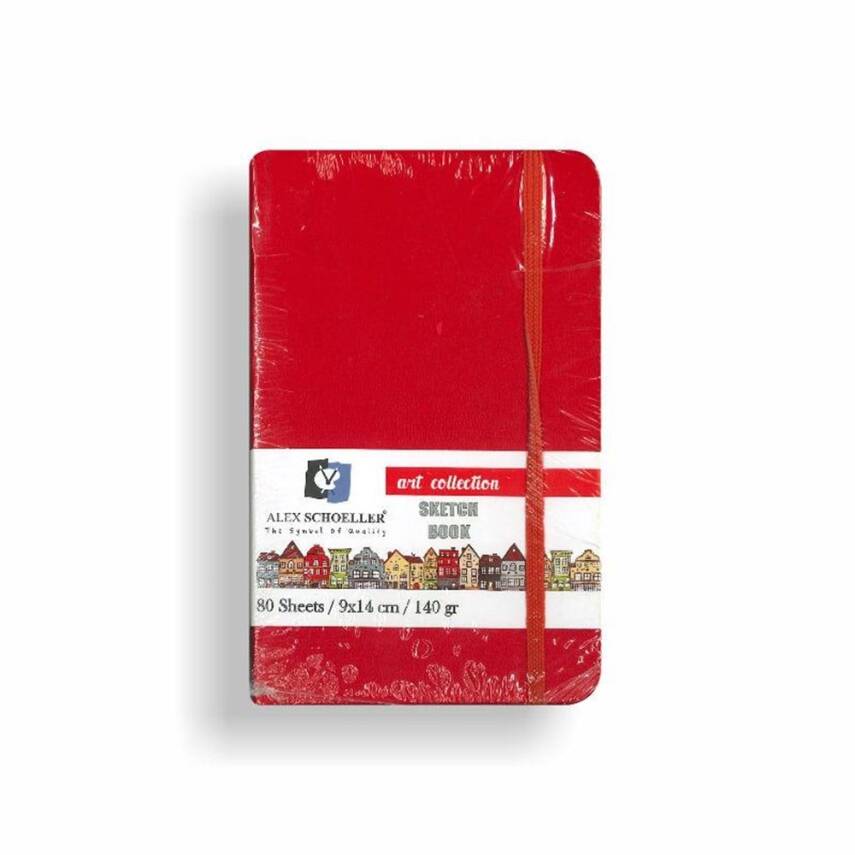 Alex Schoeller Sketch Book Art Collection Red 9x14 140 gr 80 Pages - 1