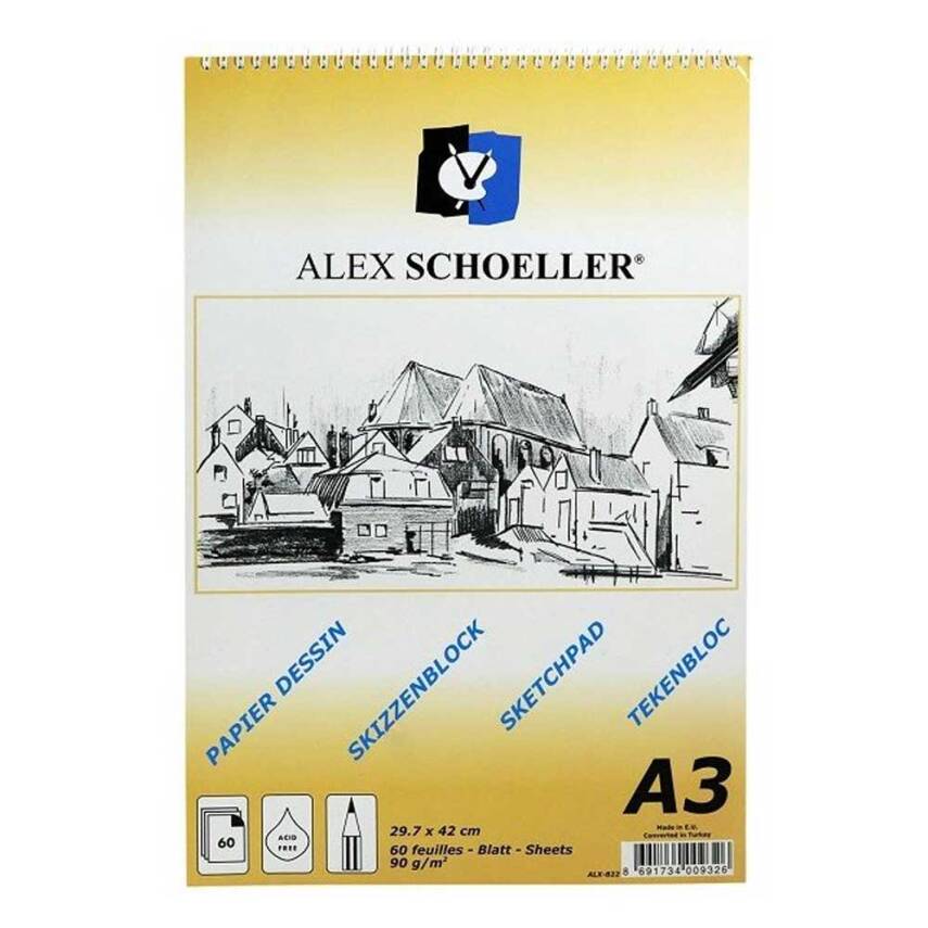 Alex Schoeller Sketchpad A3 90gr Spiral 60 sheets - 1