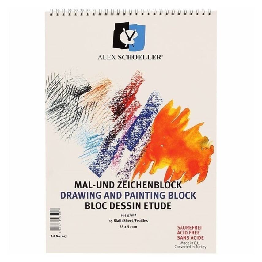 Alex Schoeller Teknik Resim Çizim Blok 165gr 15yp 35x50 - 1