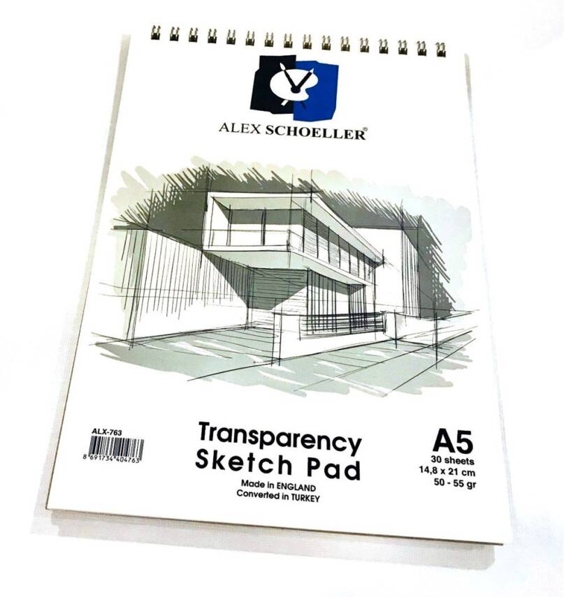 Alex Schoeller Transparency Sketch Pad Eskiz Bloğu 55 Gr A5 - 3