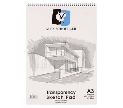Alex Schoeller Transparency Sketch Pad Sketch Block 55 Gr A3 - 1
