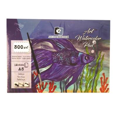 Alex Schoeller Watercolor Notebook Adhesive A5 300 Gr 12 Pages - 1