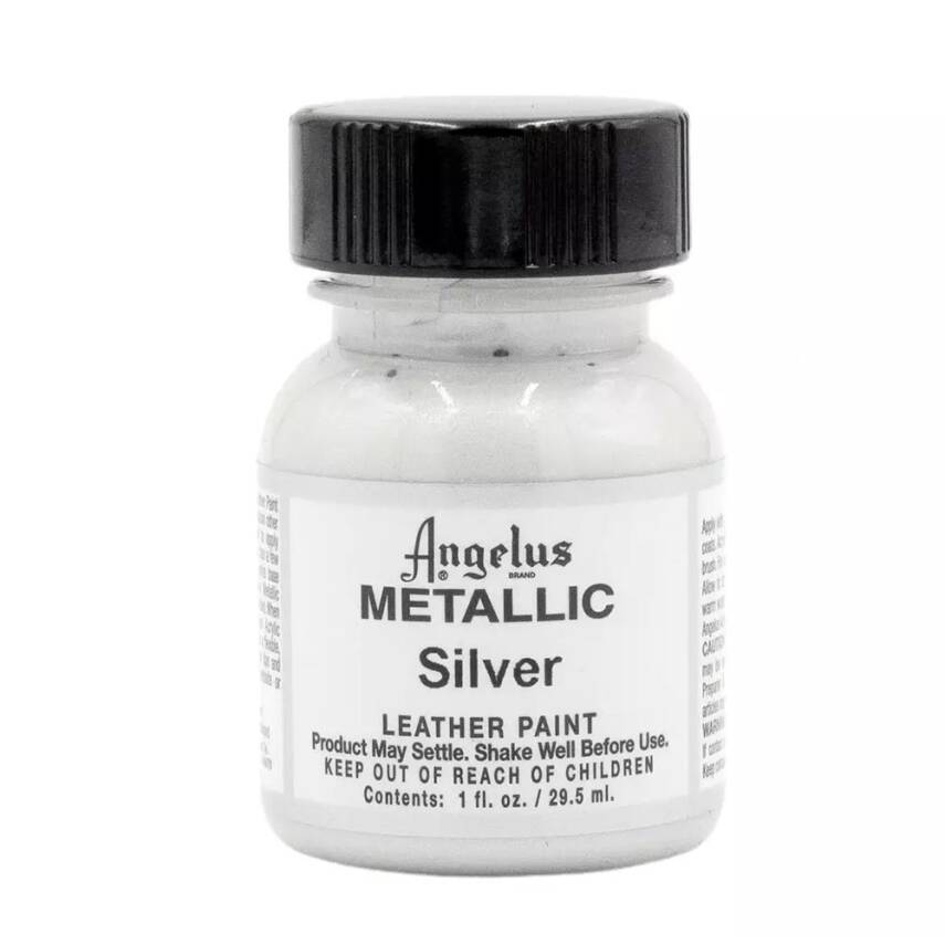 Angelus Acrylic Leather Paint Metallic Silver - 1