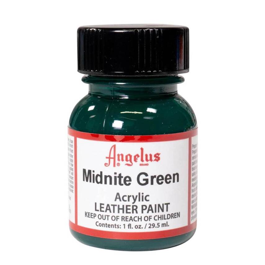 Angelus Acrylic Leather Paint Midnite Green - 4