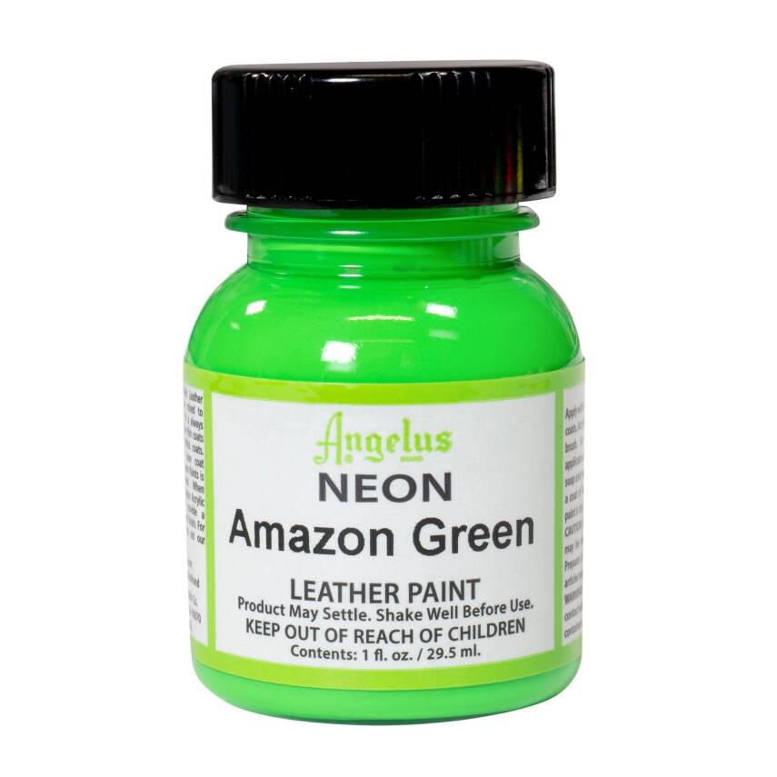 Angelus Acrylic Leather Paint Neon Amazon Green - 1