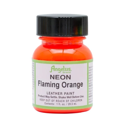 Angelus Acrylic Leather Paint Neon Flaming Orange