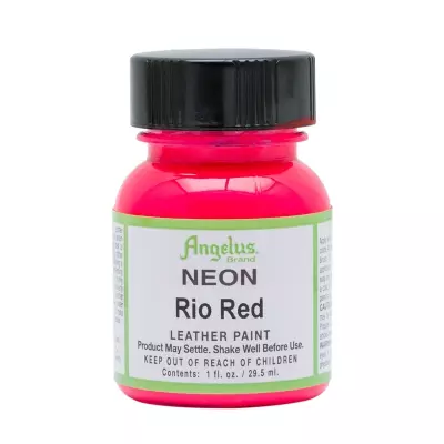 Angelus Acrylic Leather Paint Neon Rio Red