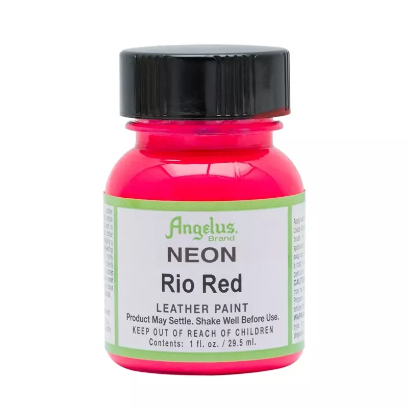 Angelus Acrylic Leather Paint Neon Rio Red - 1