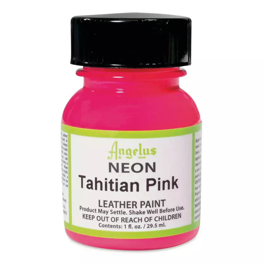 Angelus Acrylic Leather Paint Neon Tahitian Pink - 1