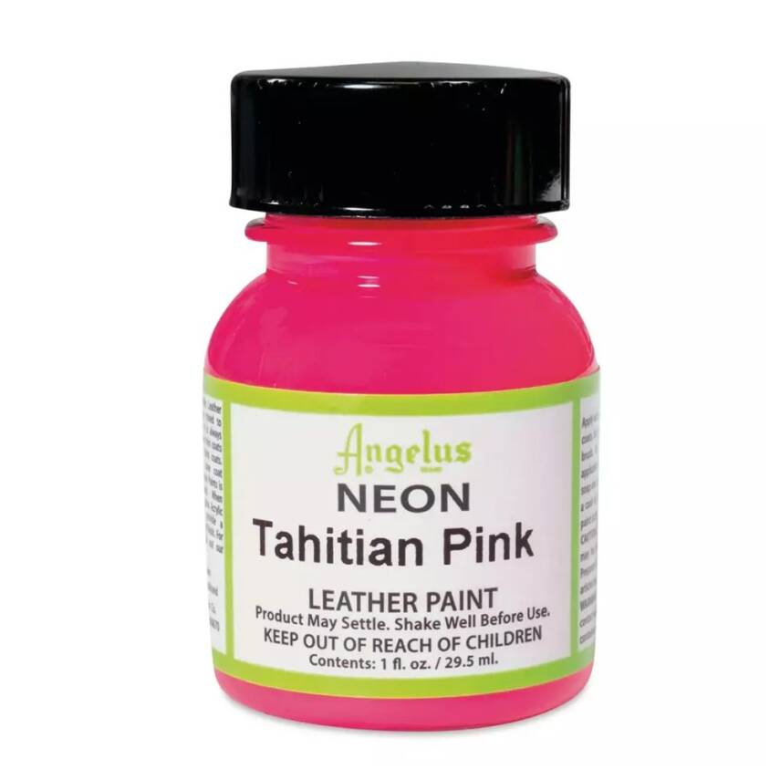 Angelus Acrylic Leather Paint Neon Tahitian Pink - 1