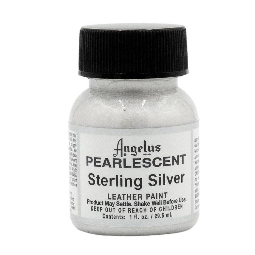 Angelus Acrylic Leather Paint Sterling Silver - 1