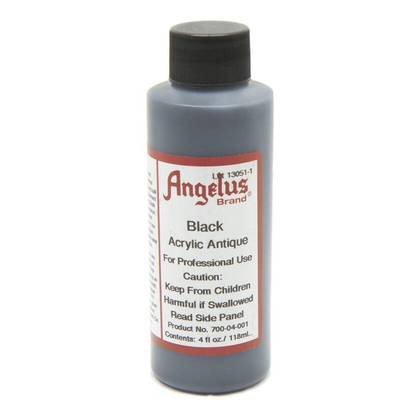 Angelus Acrylic Leather Polish Antique Black 118 ml - 1