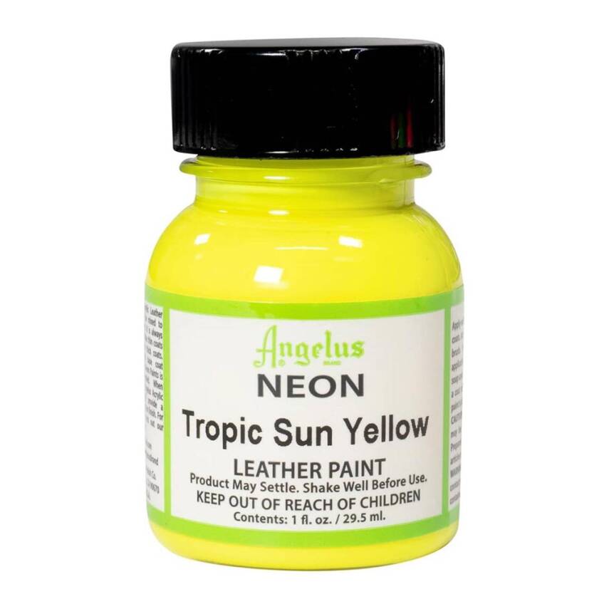 Angelus Leather Paint LP-127 Neon Tropic Sun Yellow - 5