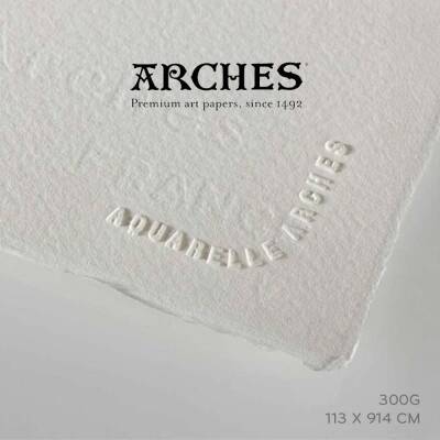 Arches Rulo Sulu Boya Kağıdı Hot Pressed Dokusuz 113*914 cm 300G