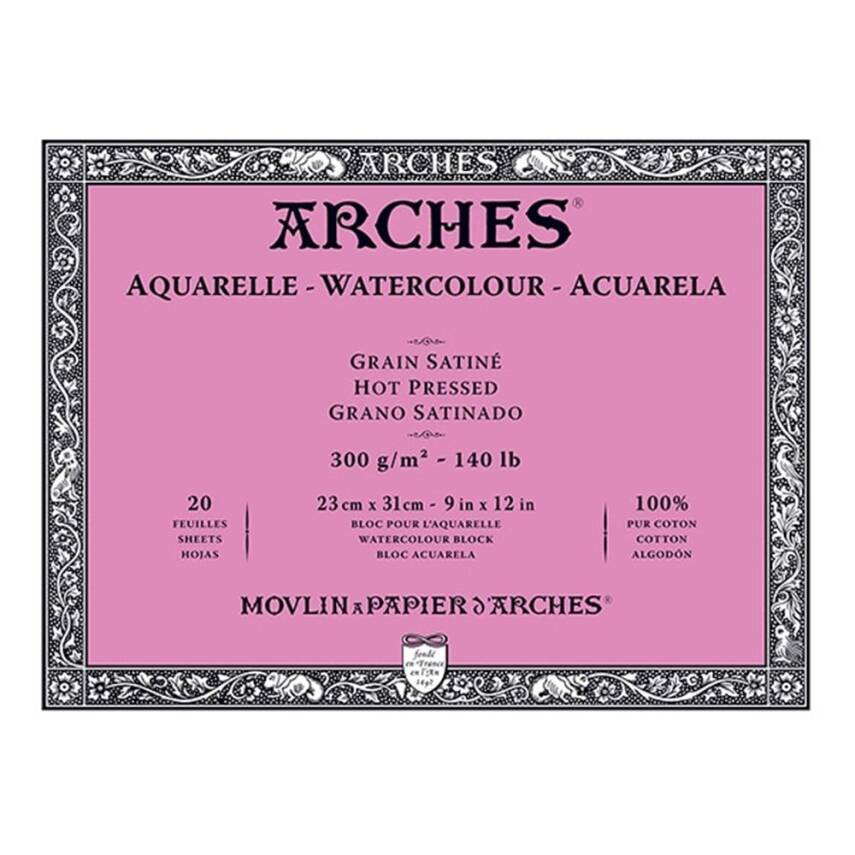 Arches Suluboya Blok 23 x 31 cm 300 gr 20 sf Hot Pres 1795072 - 1