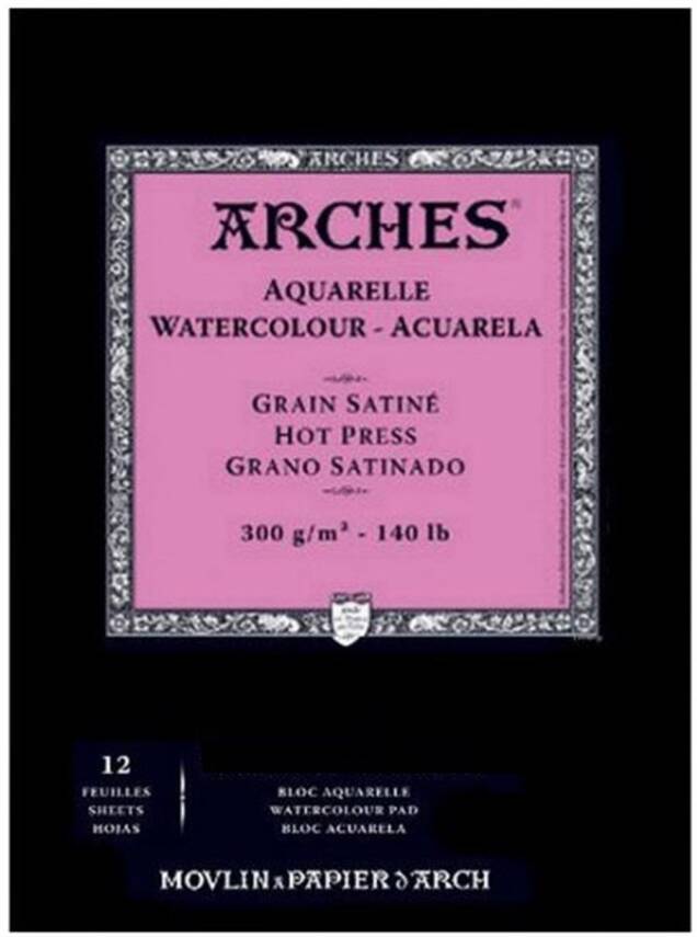 Arches Suluboya Blok 23x31cm hot pressed 300g n: 1795097 - 1