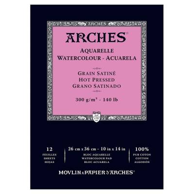 Arches Suluboya Blok Defter 26X36 cm 300 Gr 12 Yaprak Düz Doku (1)