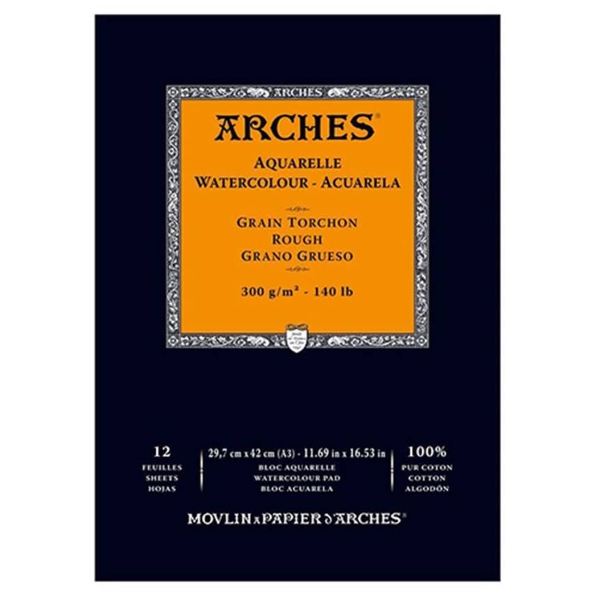 Arches Suluboya Blok Defter 29,7X42 cm 300 Gr 12 Yaprak Kalın Doku - 2