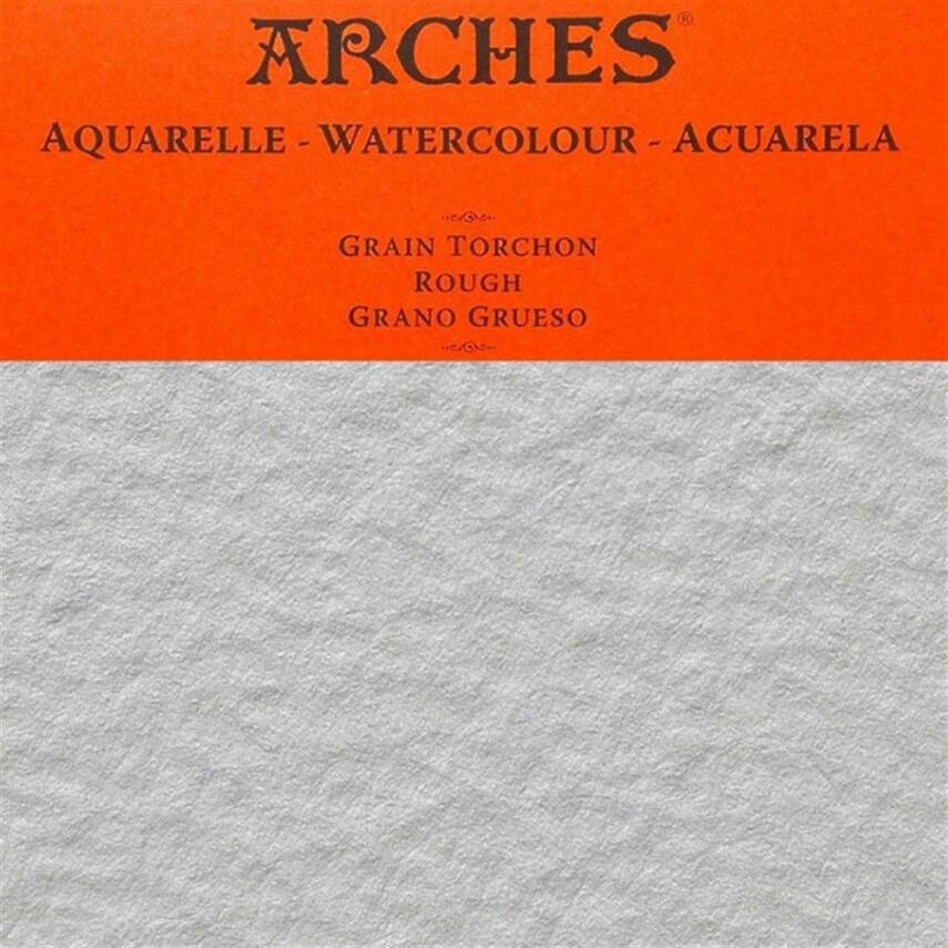 Arches Suluboya Kağıdı - Doğal Beyaz Kalın Doku 300Gr. 56x76 cm (Rough) - 1