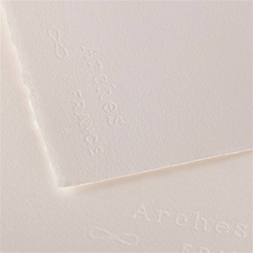 Arches Suluboya Kağıdı - Doğal Beyaz Kalın Doku 300Gr. 56x76 cm (Rough) - 3