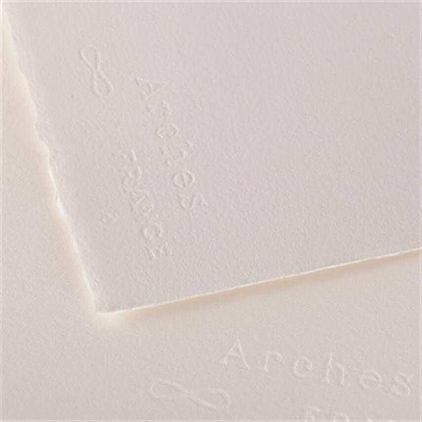 Arches Suluboya Kağıdı - Doğal Beyaz Orta Doku 300Gr. 56x76 cm (Cold Press) - 3