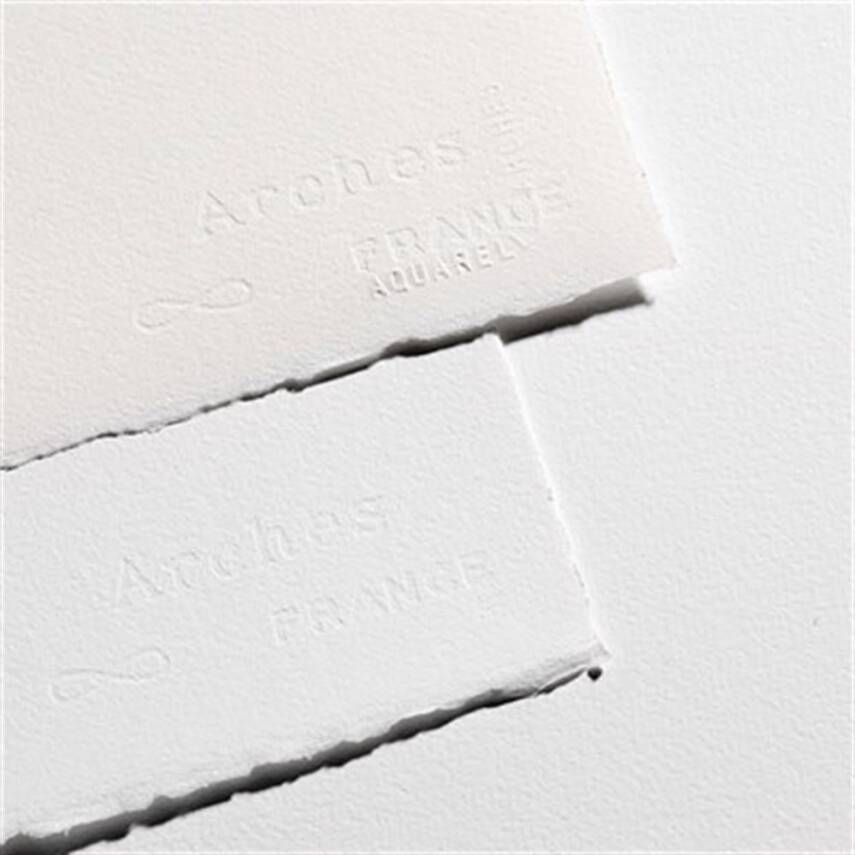 Arches Suluboya Kağıdı - Doğal Beyaz Orta Doku 300Gr. 56x76 cm (Cold Press) - 2