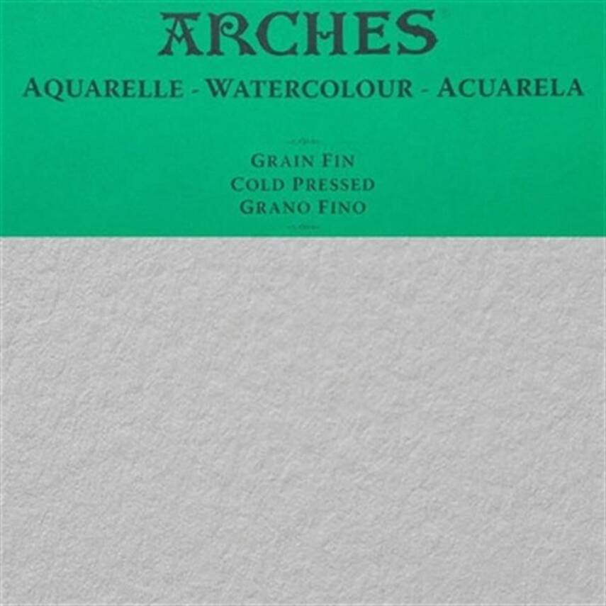 Arches Suluboya Kağıdı - Doğal Beyaz Orta Doku 300Gr. 56x76 cm (Cold Press) - 1