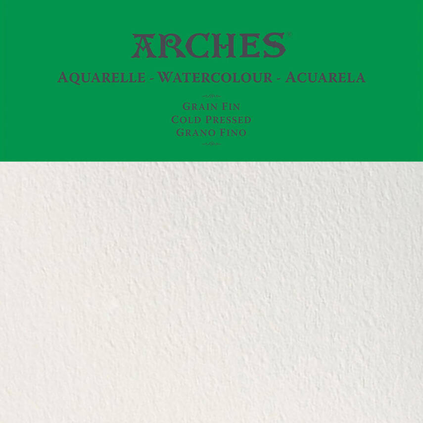Arches Suluboya Kağıdı - Doğal Beyaz Orta Doku 300Gr. 56x76 cm (Cold Press) - 1