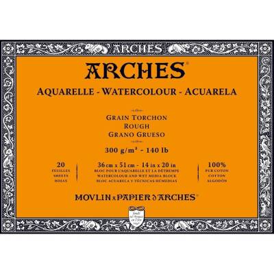 Arches Watercolor Block - 36x51cm - 300Gr. - 20 Sheets - Rough