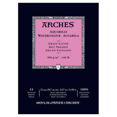 Arches Watercolor Block Notebook 21X29.7 cm 300 Gr 12 Sheets Hot Pressed