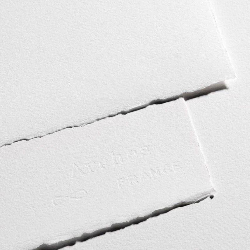 Arches Watercolor Paper - Bright White 300gsm. 56x76 cm (Hot Press) - 2