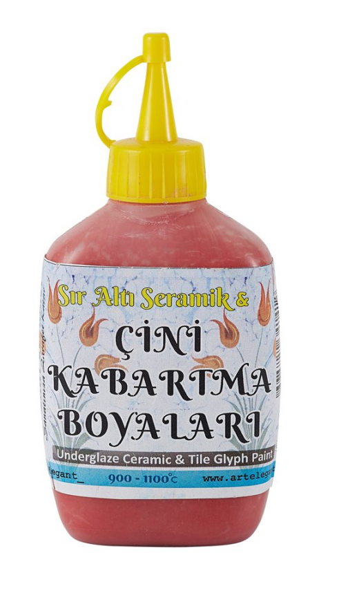Art Elegant Ceramic and Tile Relief Paint 60 cc 5134 Red - 1