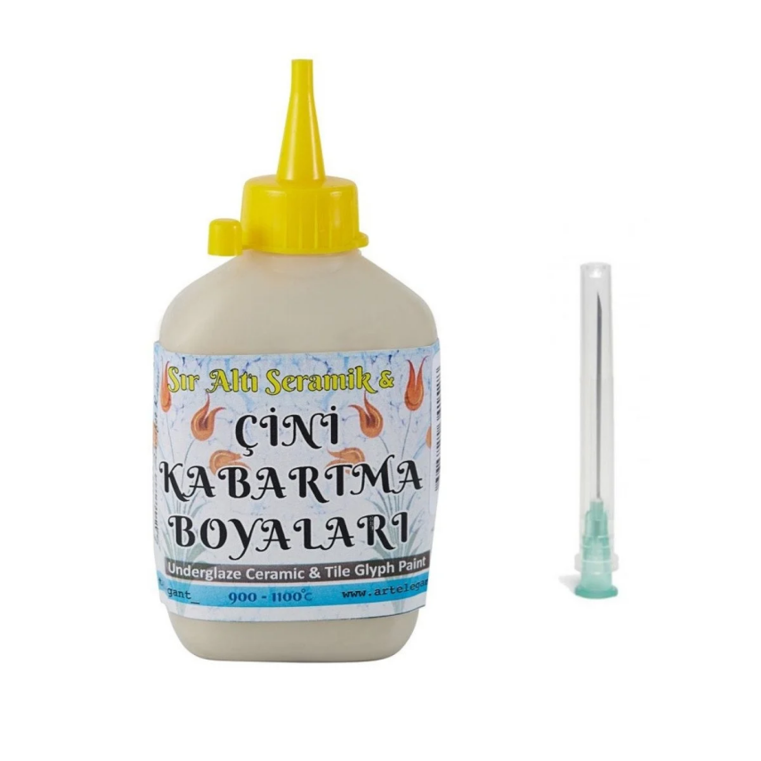 Art Elegant Seramik ve Çini Kabartma Boya 60 cc 5136 Beyaz - 1