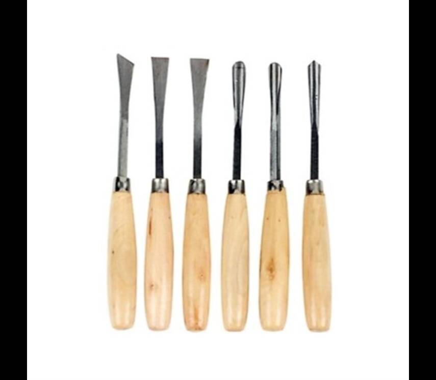 Art&Art Ahşap Ve Seramik Oyma Seti (Iskarpela Takımı) 6'lı Uzun Sap - 1